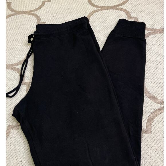 Monroe Pants - Monroe pull on drawstring tie joggers sweatpants, black, super soft, size large
